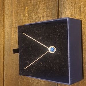 New With Tags Swarovski Crystal and Saphire necklace.